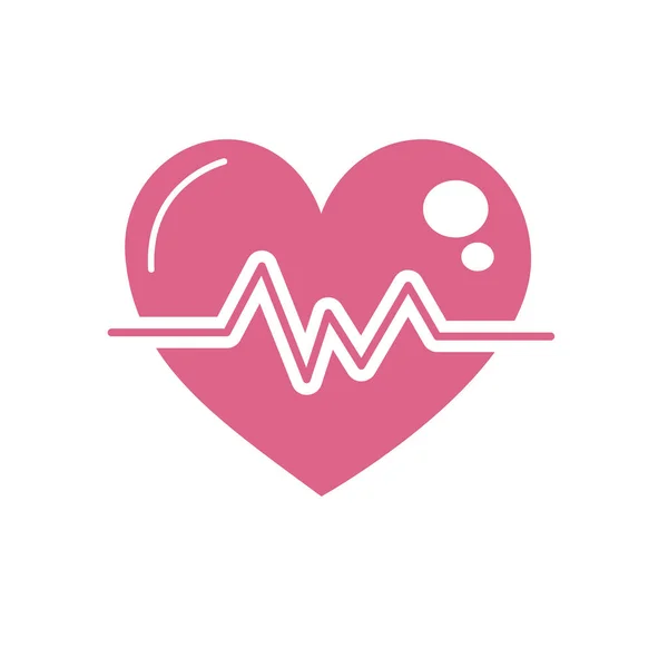 Heartbeat Know Rhythm Cardic Frequency Vector Illustration — Stock Vector