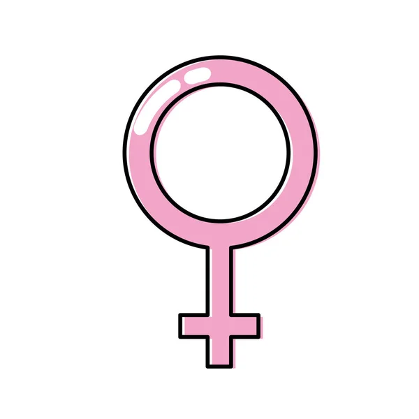 Femele Gender Symbol Special Event Vector Illustration — Stock Vector