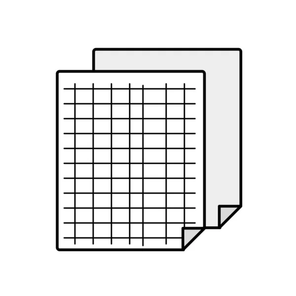 Gitterbogen Zum Studium Und Schreiben Von Aktivitäten Vektorillustration — Stockvektor