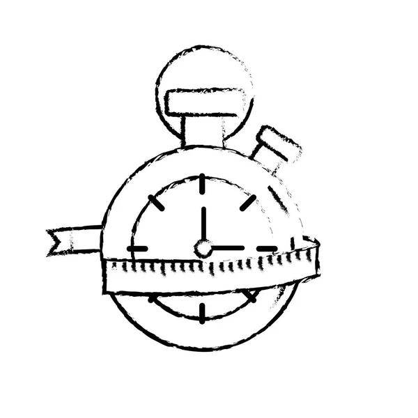 Abbildung Chronometer Mit Messung Übungsvektorillustration Üben — Stockvektor