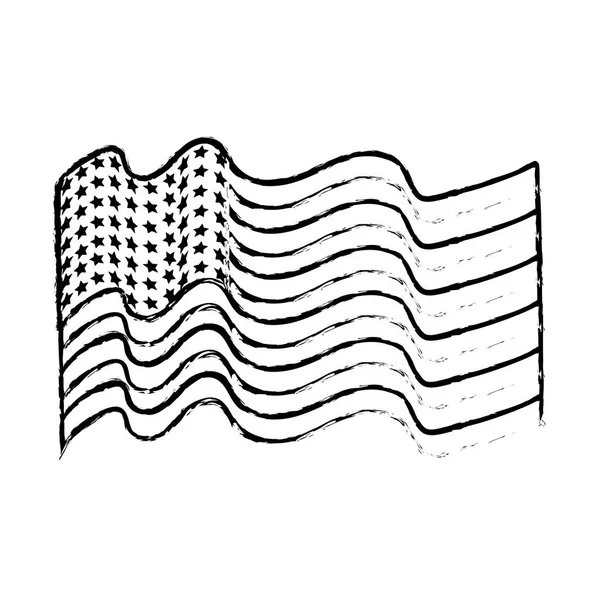 Figure Etats Unis Drapeau Pour Célébrer Les Vacances Patriotique Illustration — Image vectorielle