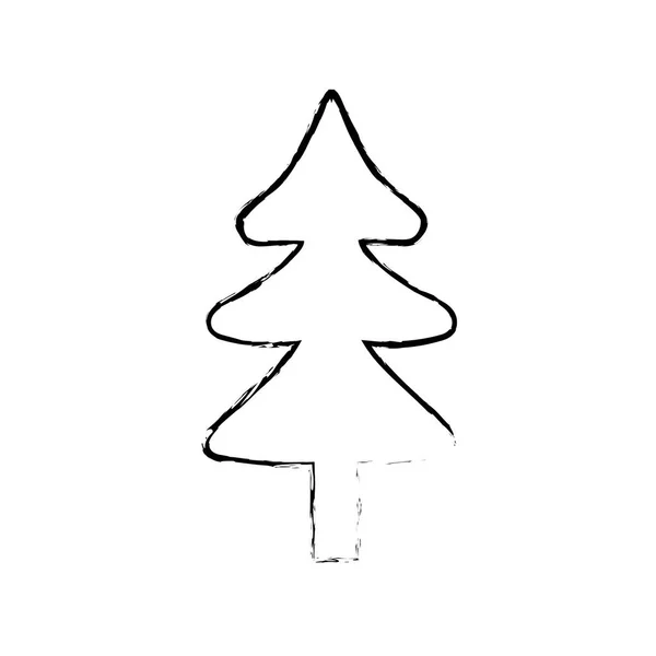 生態保護区ベクトル図の自然な松の木 — ストックベクタ