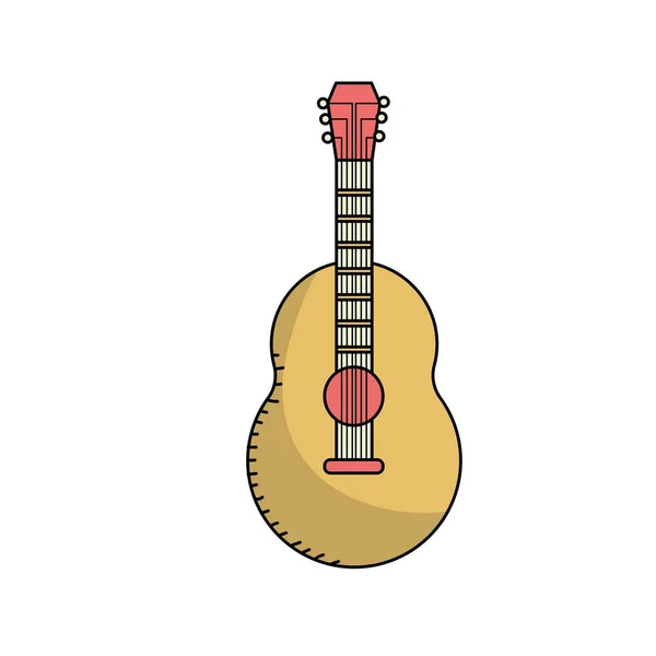 Instrumento Musical Guitarra Para Reproducir Ilustración Vector Música — Vector de stock