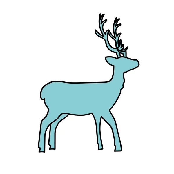 Chevreuil Animal Sauvage Réserve Naturelle Illustration Vectorielle — Image vectorielle