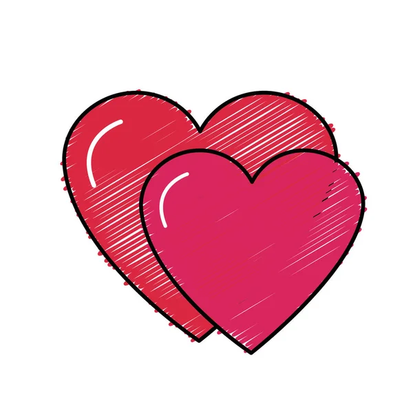 Ωραίο Καρδιές Και Σύμβολο Αγάπη Καταδέχονται Διανυσματικά Εικονογράφηση — Διανυσματικό Αρχείο