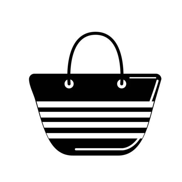 Sac Main Mode Contour Pour Être Dans Illustration Vectorielle Plage — Image vectorielle