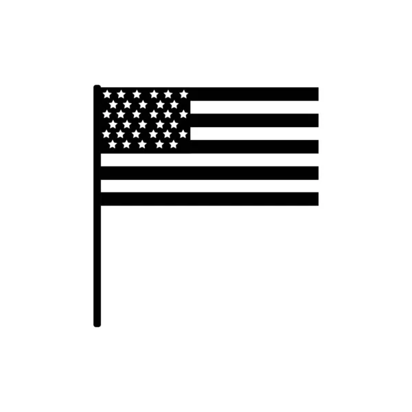 Contour Etats Unis Drapeau Pour Célébrer Vacances Patriotique Illustration Vectorielle — Image vectorielle