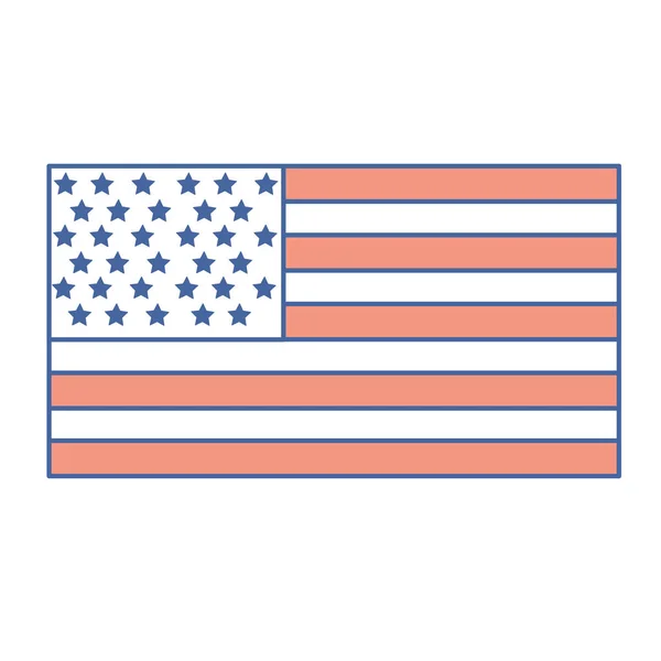 Bandiera Degli Stati Uniti Celebrare Festa Patriottica Illustrazione Vettoriale — Vettoriale Stock