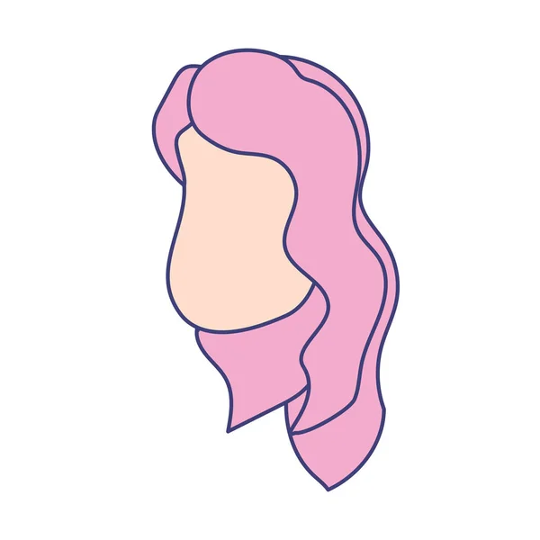 Rosto Mulher Avatar Com Desenho Penteado Ilustração Vetorial —  Vetores de Stock