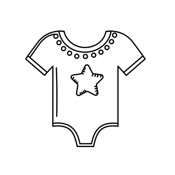 Lijn Baby Kleding Die Gebruikt Slapen Vector Illustratie — Stockvector