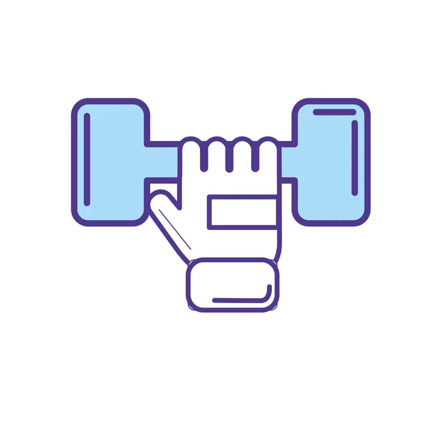 Dumbel Glove Exercise Vector Illustration — 스톡 벡터