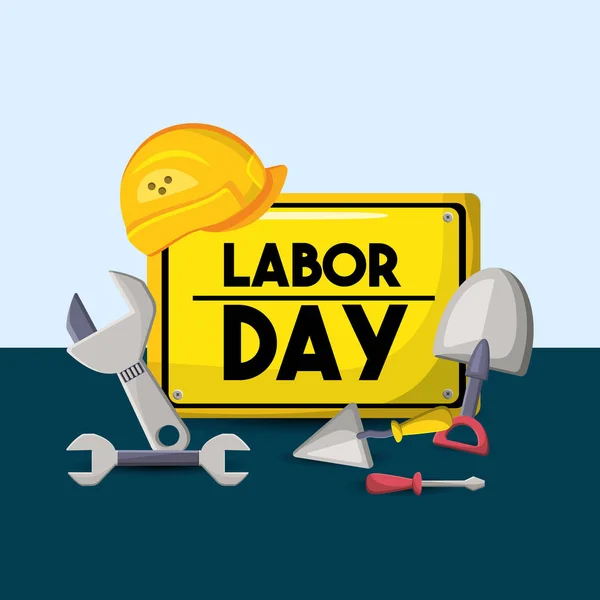 Labor Day National Celebration Symbol Vector Illustration — Stock Vector