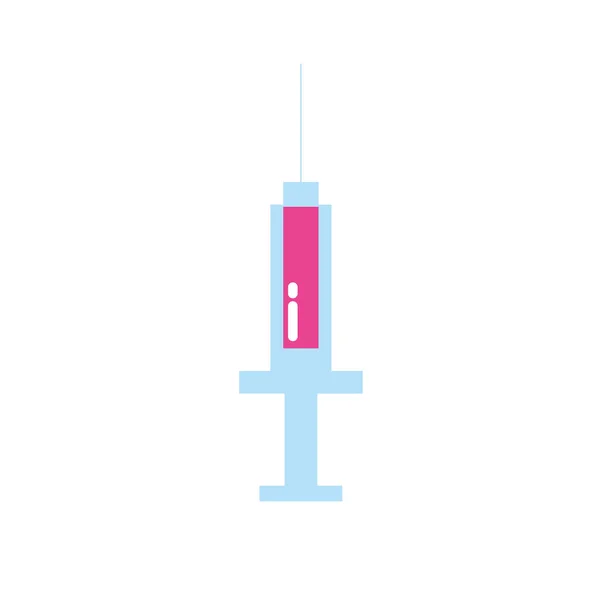 Spuit Medische Hulpmiddel Behandeling Injectie Vectorillustratie — Stockvector