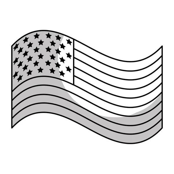 排队美国国旗庆祝节日爱国 向量例证 — 图库矢量图片