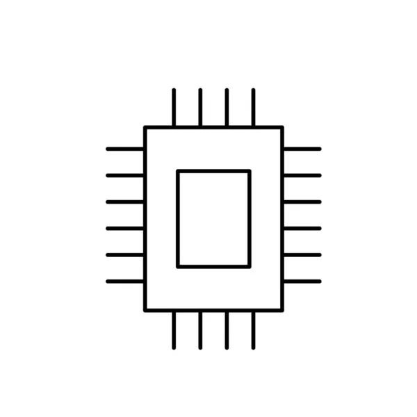 Ligne Technologie Données Circuit Illustration Vectorielle Serveur Central — Image vectorielle