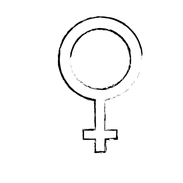 Figure Femele Gender Symbol Special Event Vector Illustration — Stock Vector