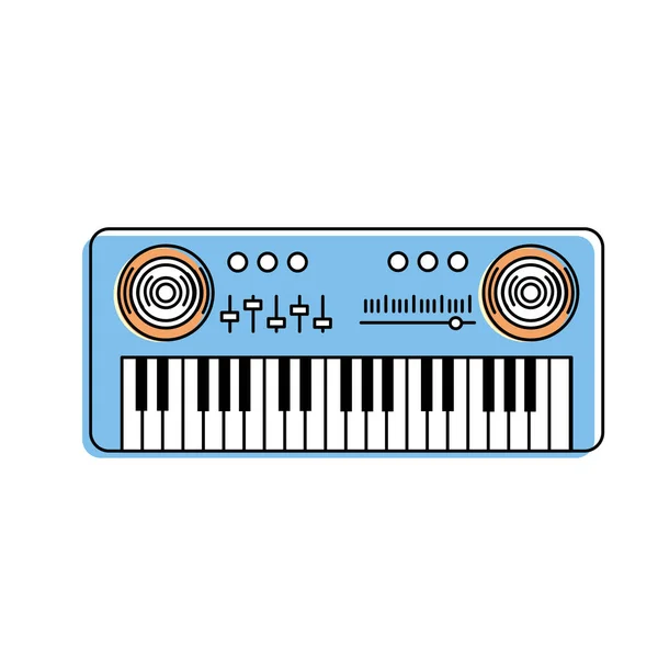 Piano Musical Instrument Play Music Vector Illustration — Stock Vector