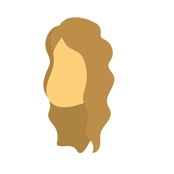Avatar Woman Face Hairstyle Design Vector Illustration — Stock Vector