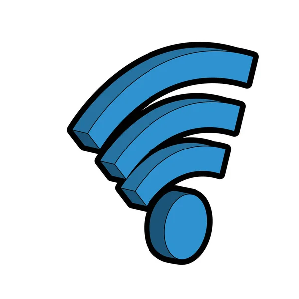 Tecnología Wifi Para Conectarse Ilustración Vectorial Red Digital — Vector de stock