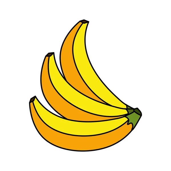 Délicieux Babanas Fruits Tropiques Dessin Illustration Vectorielle — Image vectorielle