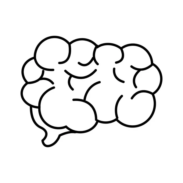 Santé Mentale Smart Brain Line Icon Illustration Vectorielle — Image vectorielle