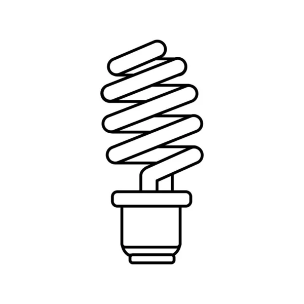 Линия Сохранить Энергию Лампочки Векторные Иллюстрации Дизайн — стоковый вектор