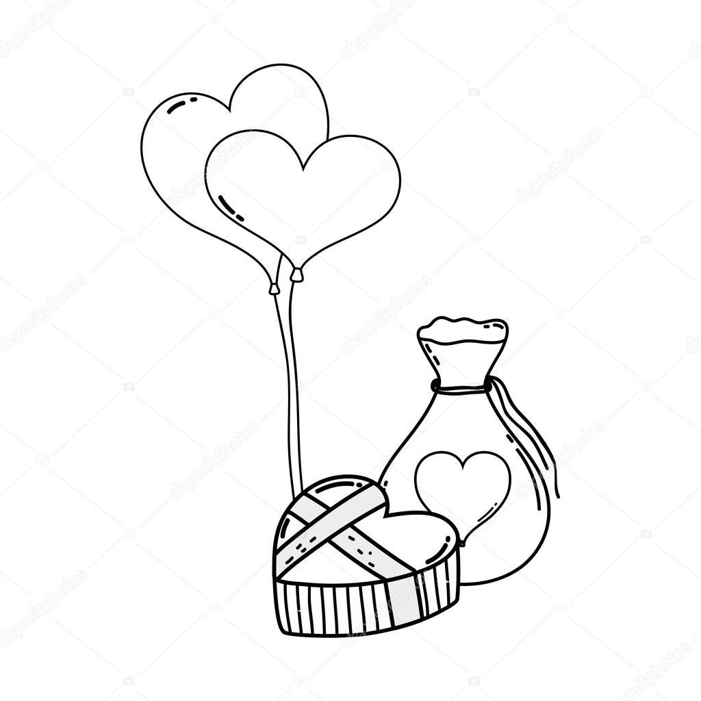 Valentine's day greeting card. Vector illustration