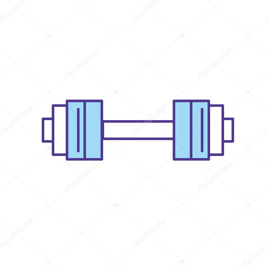 dumbbell instrument to do exercise in the gym vector illustration