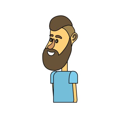 saç tasarım ve giyim vektör çizim ile şirin adam