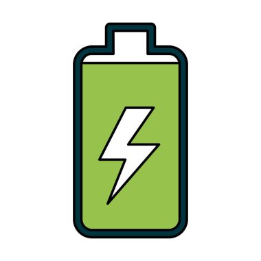 battery power electric digital charge, vector illustration