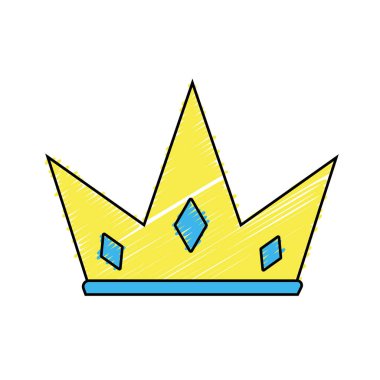 güzel taç kral zafer ve pawer, vektör çizim