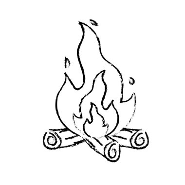sıcak vektör çizim tutmak için şekil şirin yakacak odun