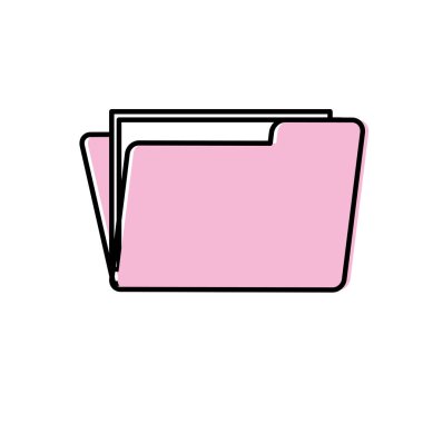 önemli iş belgeleri klasör dosyanızla illüstrasyon vektör