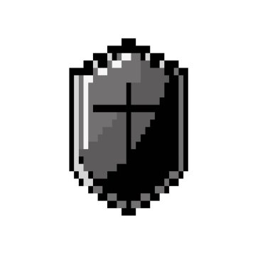 kontur video oyunu kalkan koruma elemanı simge vektör çizim