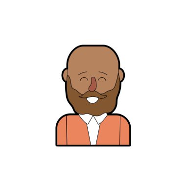 saç tasarım ve gömlek vektör çizim ile şirin adam