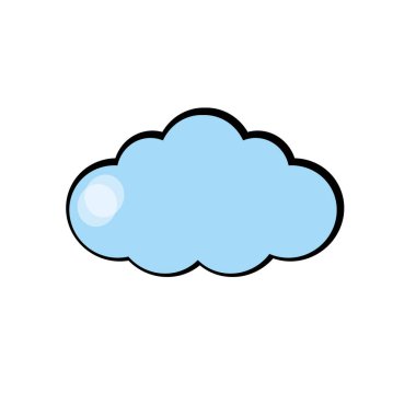 taze hava vektör çizim için doğal bulut tasarım