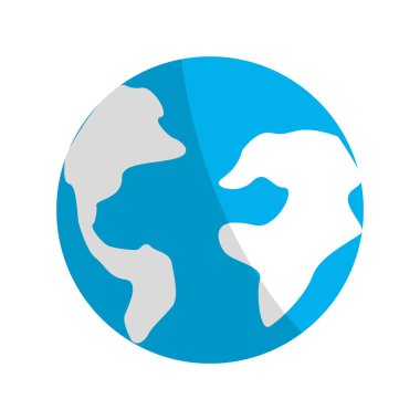 Dünya gezegeni çevre koruma simgesi, vektör çizim tasarım