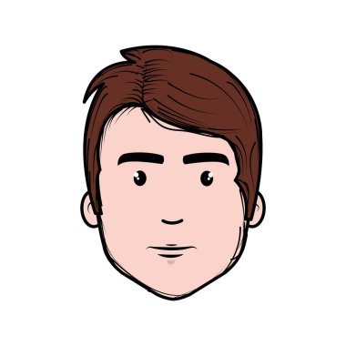 saç modeli, adamla güzel fece illüstrasyon vektör