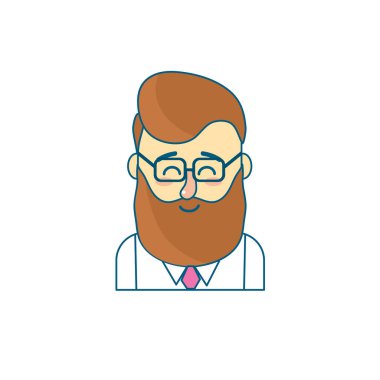 saç tasarım ve gömlek vektör çizim ile şirin adam