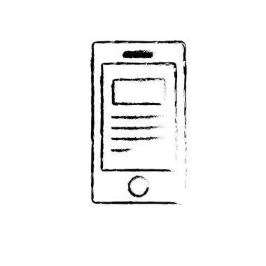 Şekil smartphone ile iş dijital belge vektör çizim