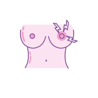 meme kanseri hastalık ve tıbbi destek vektör çizim