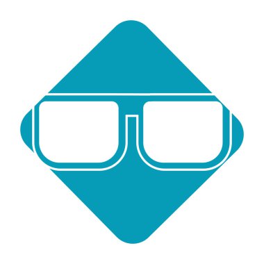label nice glasses accessory to can see, vector illustration