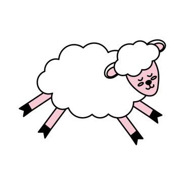 sevimli koyun yün tasarlamak vektör hayvanla