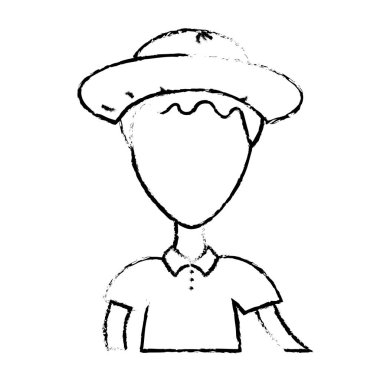 Şekil iyi adam şapka ve t-shirt vektör çizim ile