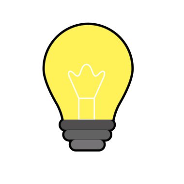 ışık enerjisi ampul aydınlatma vektör çizim için