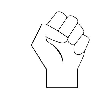 satır el bütün parmaklar tasarım vektör çizim ile sıkı