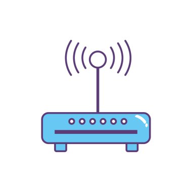 router wifi connection network technology vector illustration