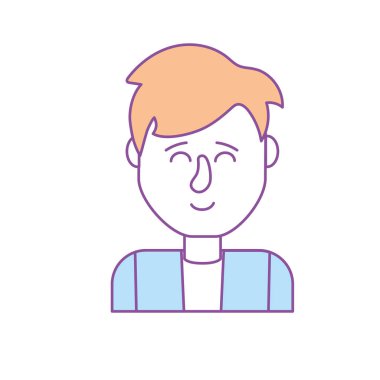 saç tasarım ve gömlek vektör çizim ile şirin adam