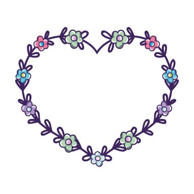 Sevgililer Günü tebrik kartı. Vektör illüstrasyonu