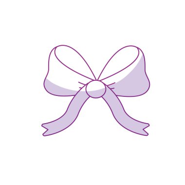 siluet şerit yay dekorasyon hediye mevcut, vektör çizim için